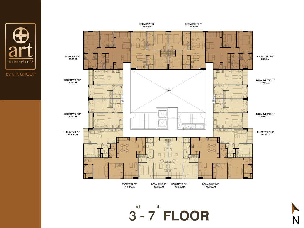 3rd to 7th Floor Plan